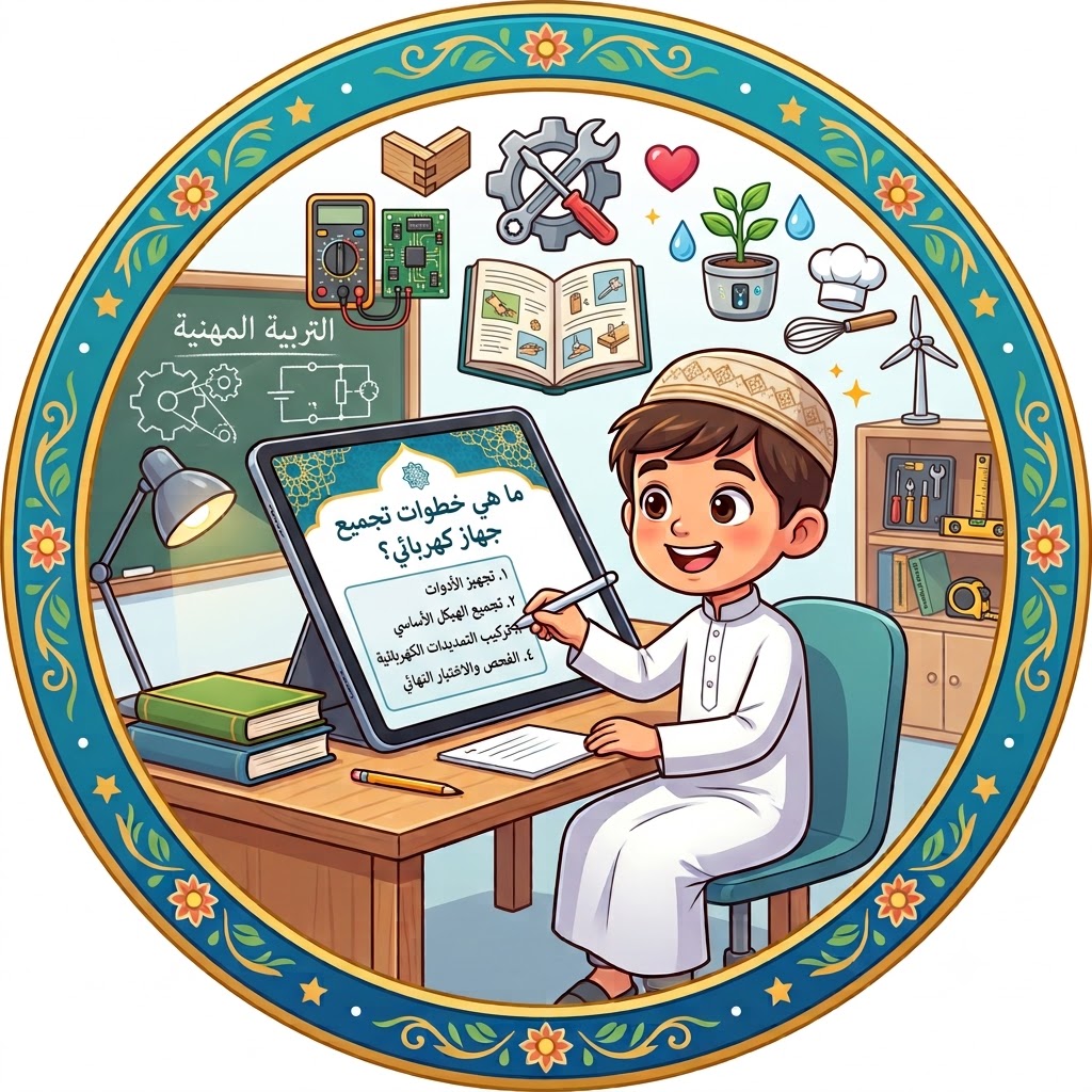 اختبار إلكتروني تربية مهنية الصف الثامن الفصل الأول