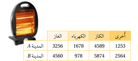 مصدر التدفئة الذي تستعمله في فصل الشتاء