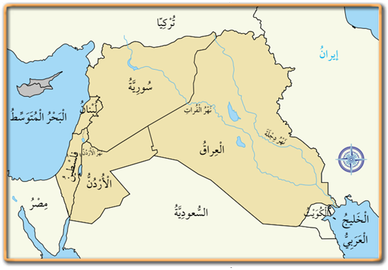 خريطة بلاد الشام خريطة بلاد الشام
