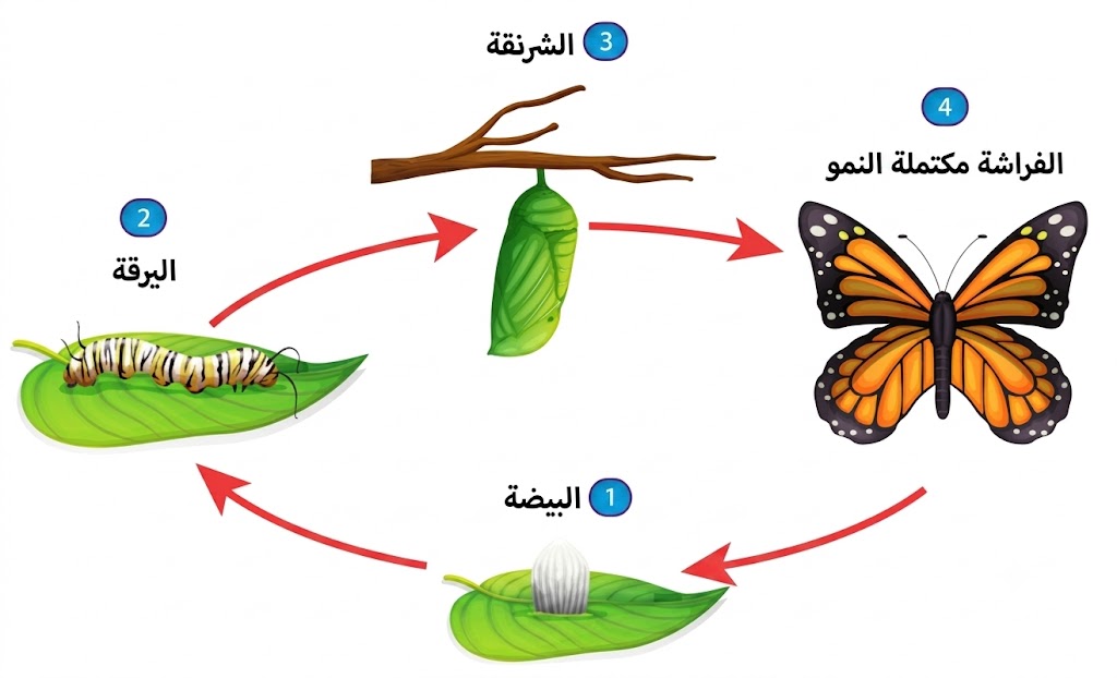 دورة حياة الفراشة دورة حياة الفراشة