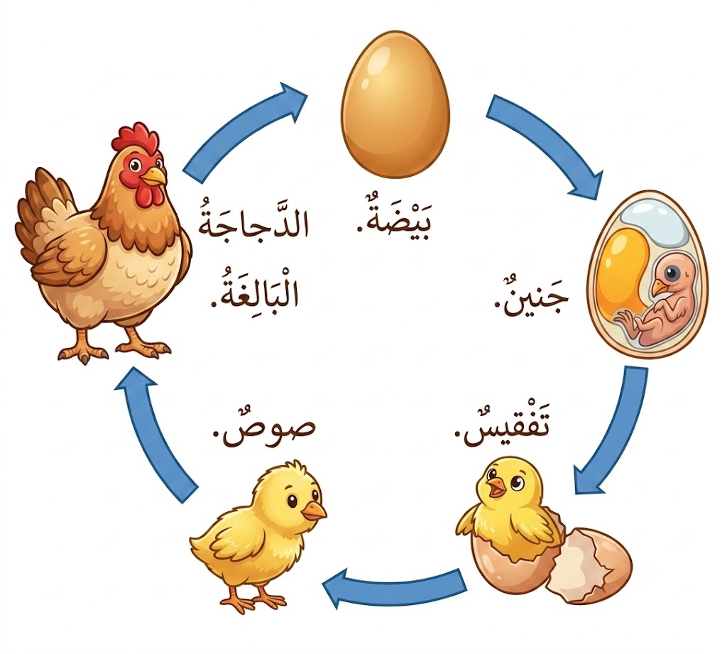 دورة حياة الدجاجة دورة حياة الدجاجة