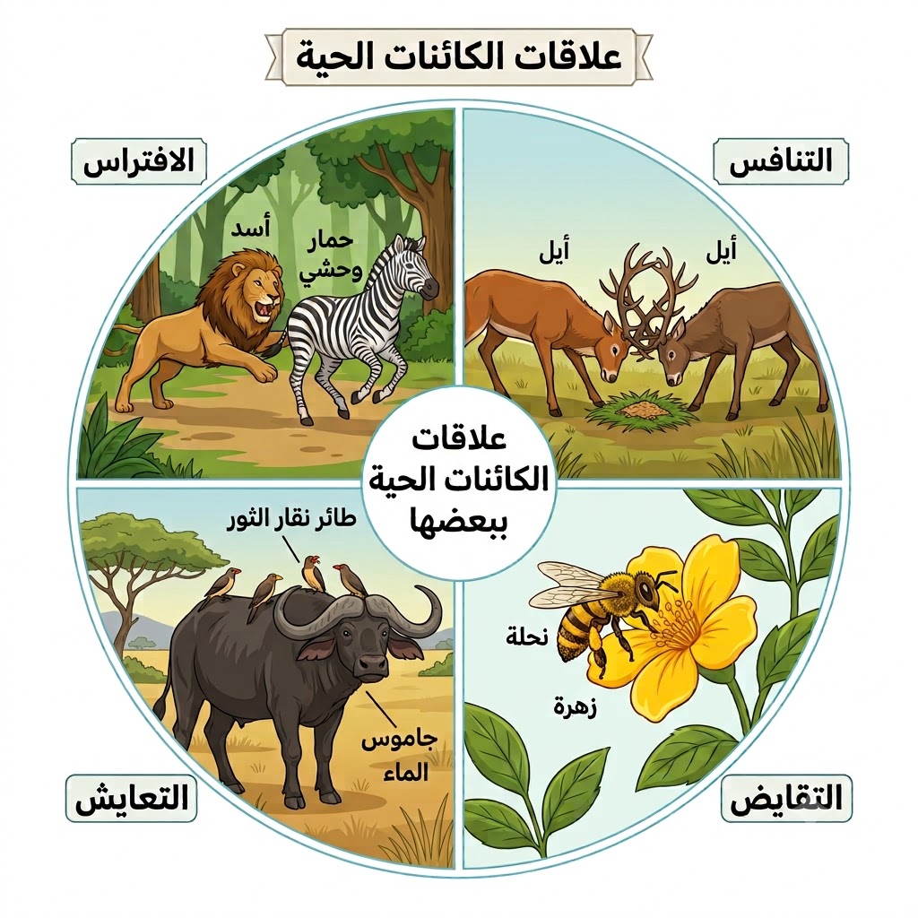 علاقات الكائنات الحية في النظام البيئي علاقات الكائنات الحية في النظام البيئي