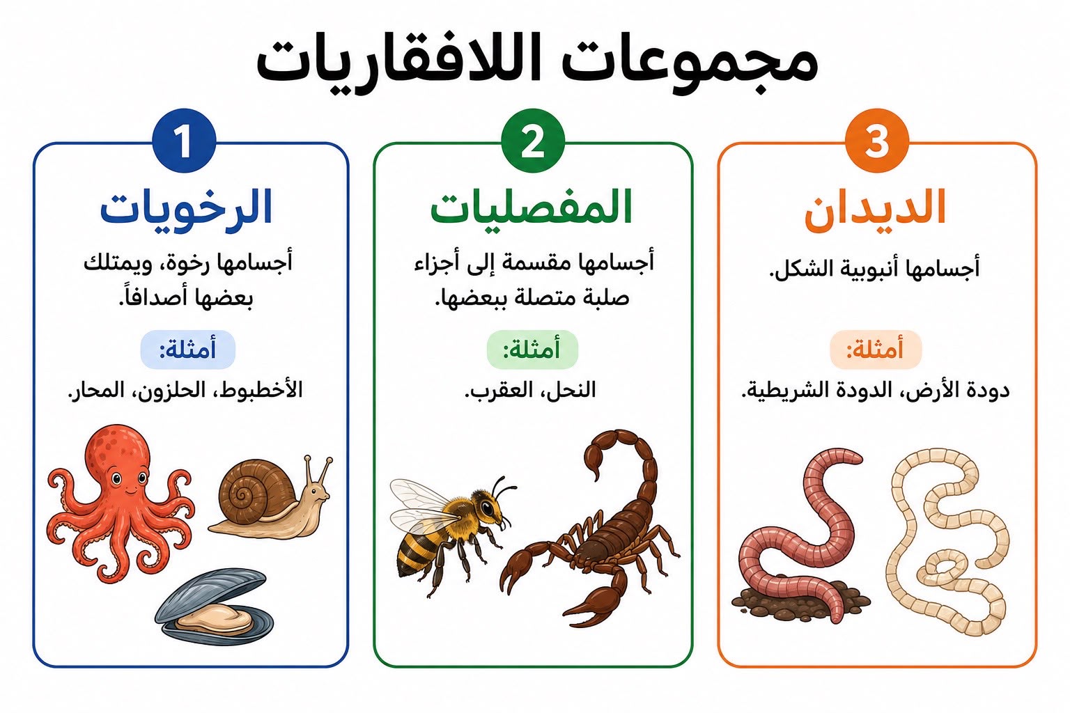 مجموعات اللافقاريات مجموعات اللافقاريات