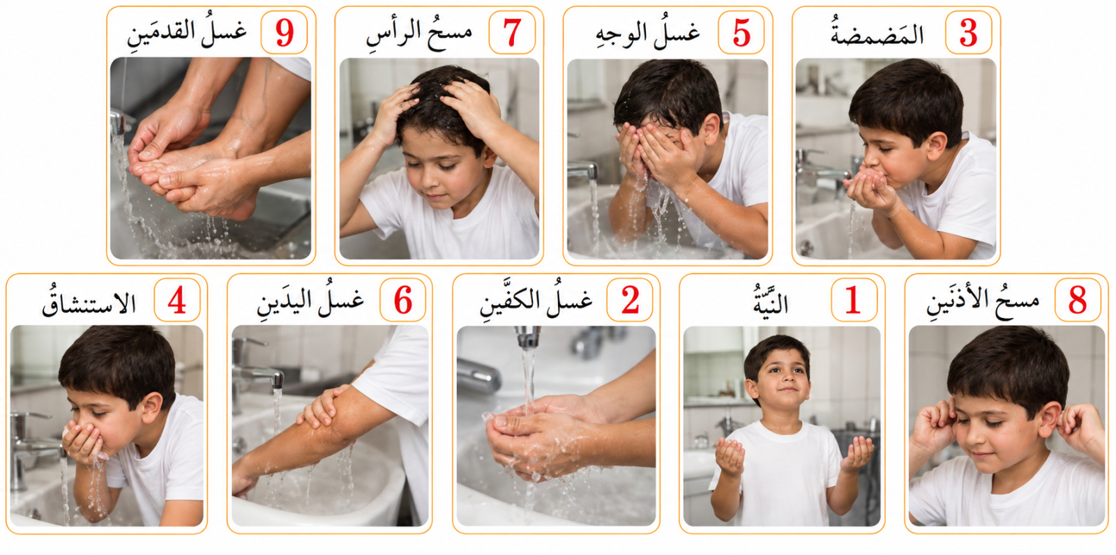 أعمال الوضوء أعمال الوضوء