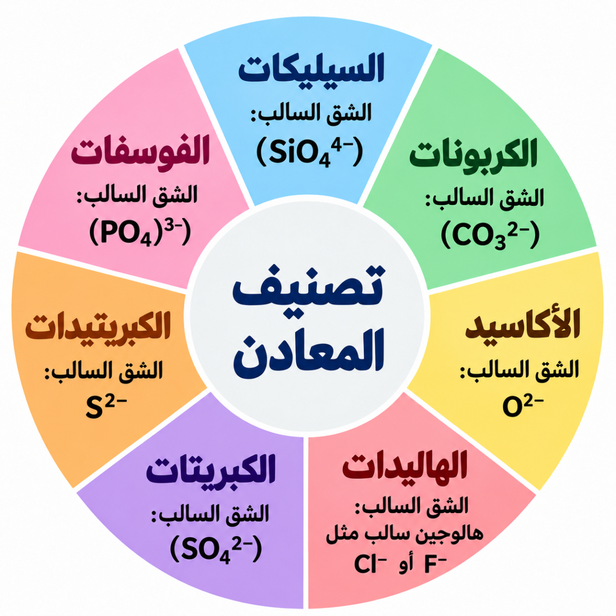 مجموعات المعادن الرئيس